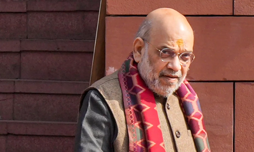 Union Home Minister Amit Shah addressing delegates during the 73rd Plenary Session of the North Eastern Council in Shillong.