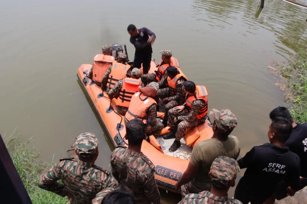 Union and Assam authorities coordinate flood relief efforts following an emergency discussion on disaster response and central assistance.