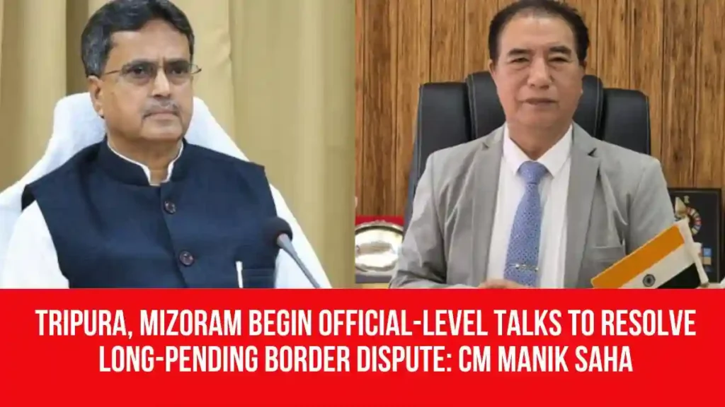 Officials from Mizoram and Tripura discuss boundary demarcation plans for a disputed 109-kilometre forest belt during a bilateral meeting.