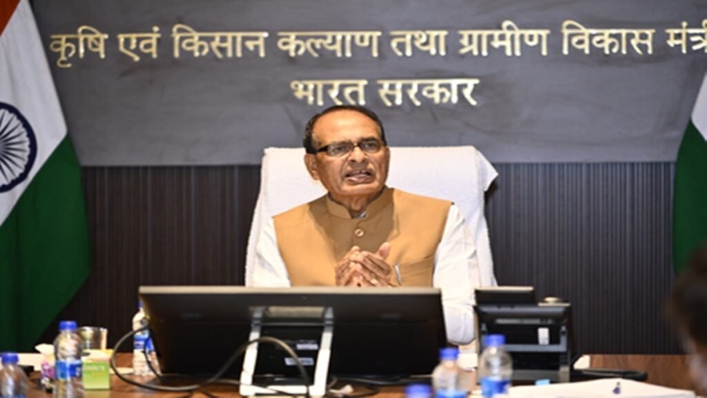 Union Minister Shivraj Singh Chouhan chairs a high-level disaster review meeting with northeastern state officials in Guwahati.