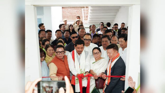 Conrad Sangma inaugurates the newly built National People’s Party headquarters in Imphal to strengthen the party’s organisational activities.