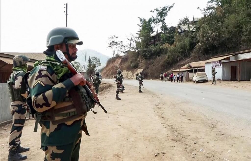 Assam Police Special Task Force personnel conduct a security operation across multiple districts to dismantle a suspected cross-border terror network.