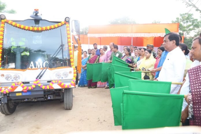 Newly deployed AMC mini waste collection vehicles operate across Agartala after 51 vehicles were integrated into the city's sanitation network.
