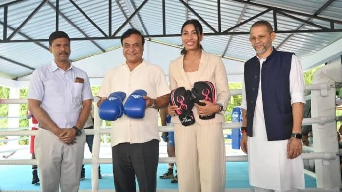 Lovlina Borgohain inaugurates a modern youth boxing academy in Sarupathar, Assam.