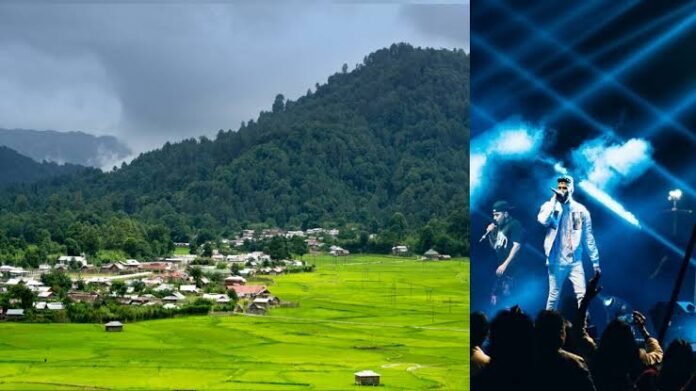 International musicians prepare to perform at the eco-friendly Ziro Music Festival in Arunachal Pradesh.