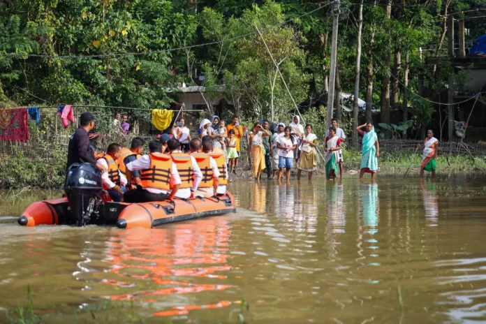 State officials conduct grassroots flood damage assessments in affected areas of Assam ahead of the August 14 deadline.