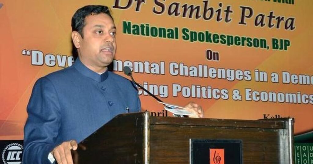 BJP appoints Dr. Sambit Patra as Northeast Coordinator as the party restructures its regional organisational wing.