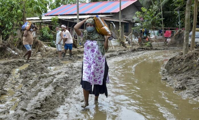 Flood-affected communities in Sivasagar and Charaideo face severe losses as Assam's reported flood death toll reaches 95.