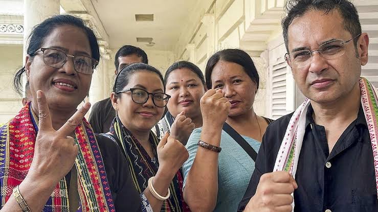 CPI(M) leaders and supporters campaign for the Tripura TTAADC Village Committee elections as the party challenges the BJP, Tipra Motha and IPFT alliance.