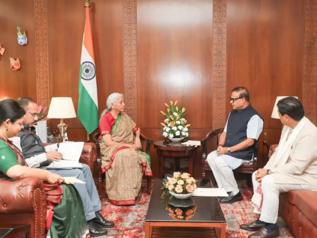 Union Finance Minister Nirmala Sitharaman discusses renewed Externally Aided Project support for Northeast development.