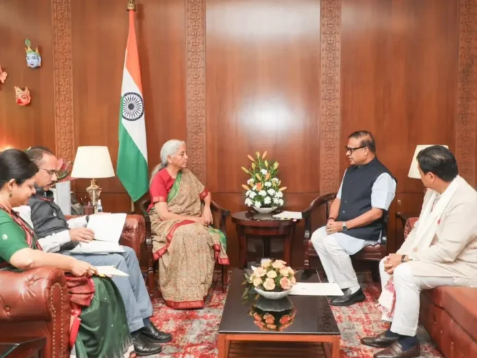 Union Finance Minister Nirmala Sitharaman discusses renewed Externally Aided Project support for Northeast development.