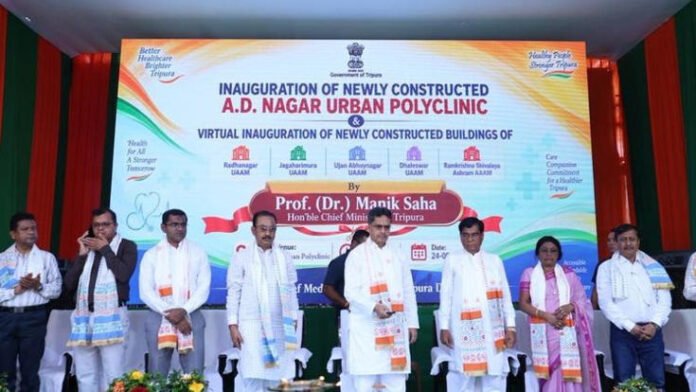 Tripura CM inaugurates Urban Polyclinic, new Ayushman Arogya Mandir buildings