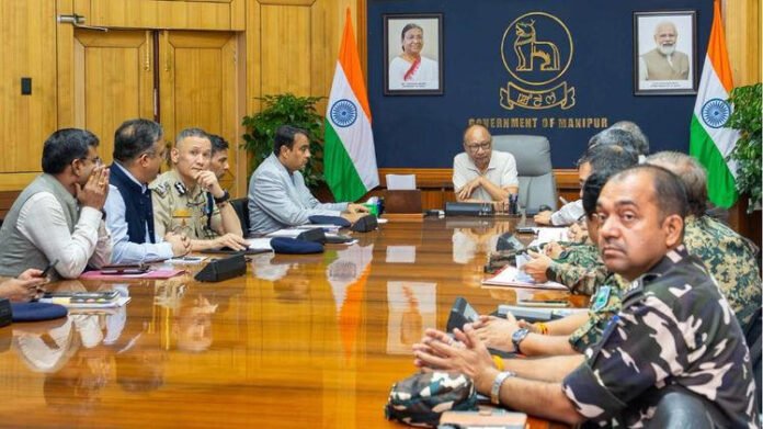 AA2cqls0 Manipur CM chairs security meet, directs forces to protect infrastructure projects