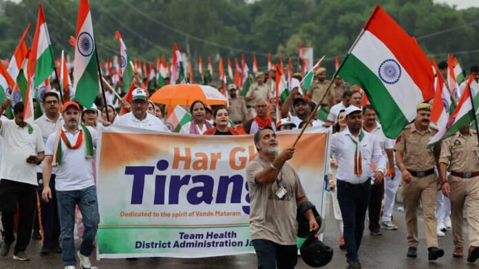 Citizens across Northeast India participate in Har Ghar Tiranga rallies celebrating Independence Day and honouring regional freedom fighters.