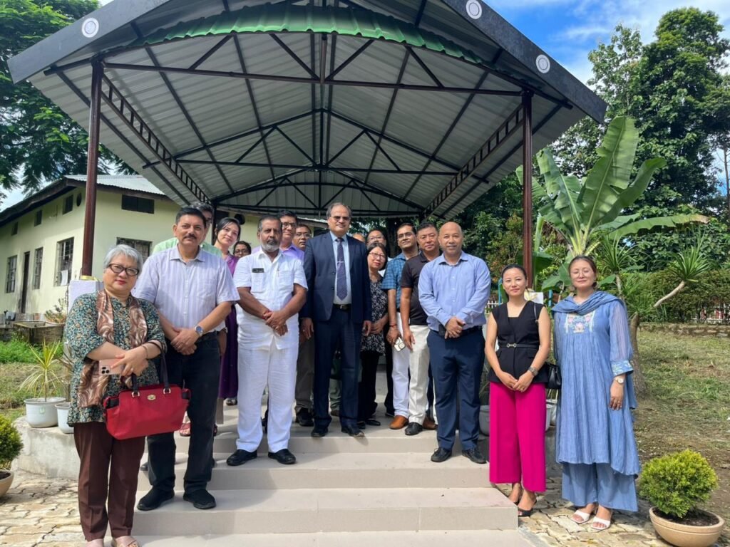 Nagaland University officials inaugurating new academic, agricultural, research and student facilities at the Medziphema campus.