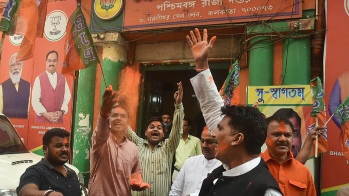 BJP leaders expressing confidence ahead of upcoming Agartala Municipal Corporation and Nagar Panchayat elections in Tripura.