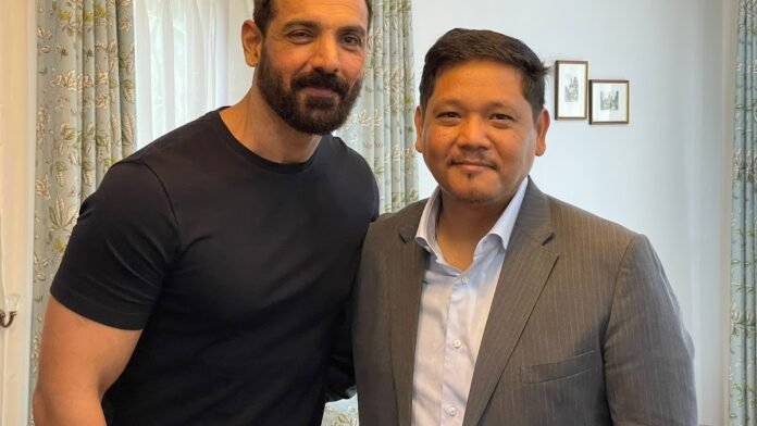 Actor John Abraham joins Meghalaya sports stakeholders in efforts to expand elite youth football academies in Shillong.