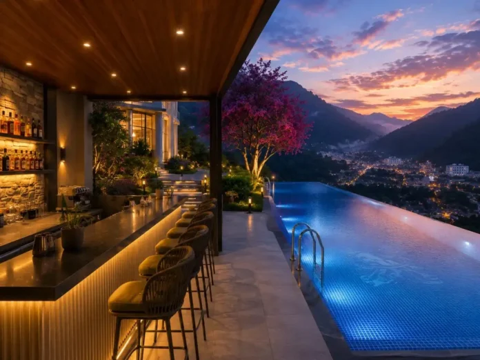 Polo Hotel Kohima, Nagaland’s first five-star hotel, features contemporary hospitality facilities, Naga-inspired interiors and views of the surrounding valley