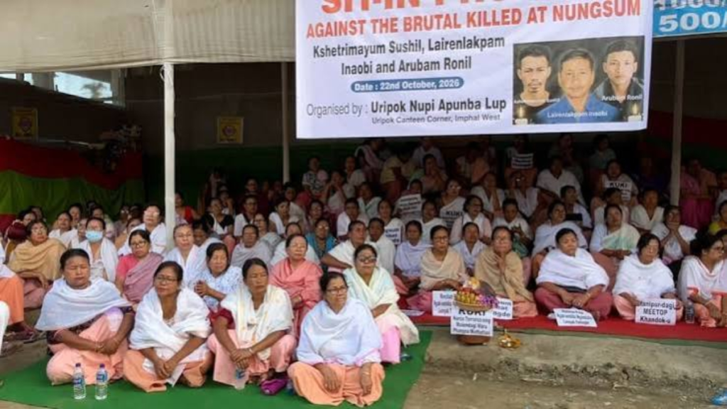 Manipur sit-in protests now demand justice for three victims